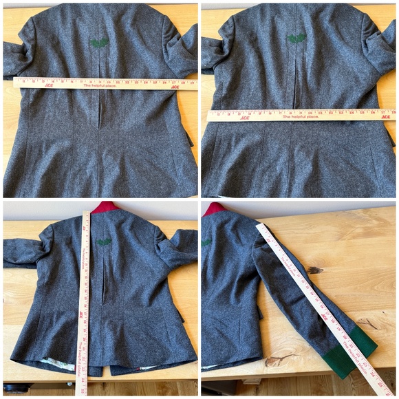 GOSSI TRACHTEN BLAZER VINTAGE 100% FELTED WOOL AUSTRIAN BAVARIAN ELEGANCE 36-6 - Picture 11 of 12